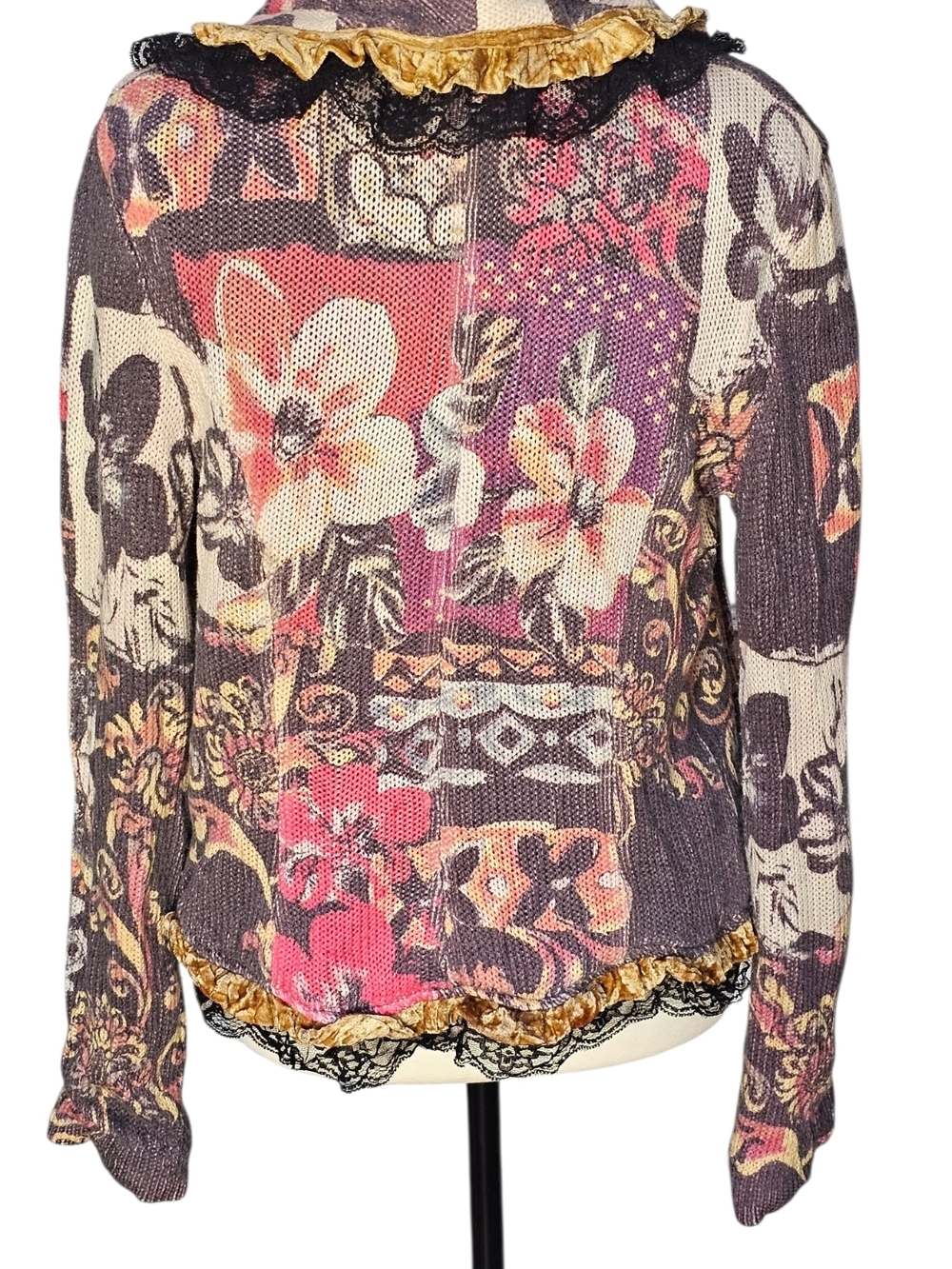 Vintage Alberto Makali Knit Lace Blazer Jacket - Picture 6 of 7